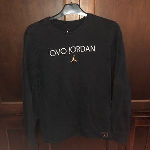 OVO Jordan black long sleeve tee